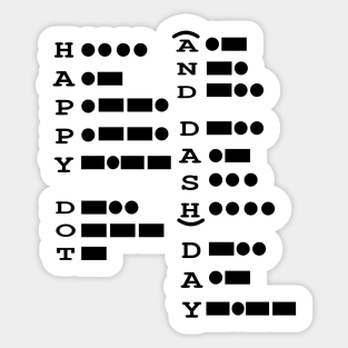 Happy Dot Day, Morse Code Sticker